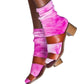 Amethyst pink tie dye tennis sports socks